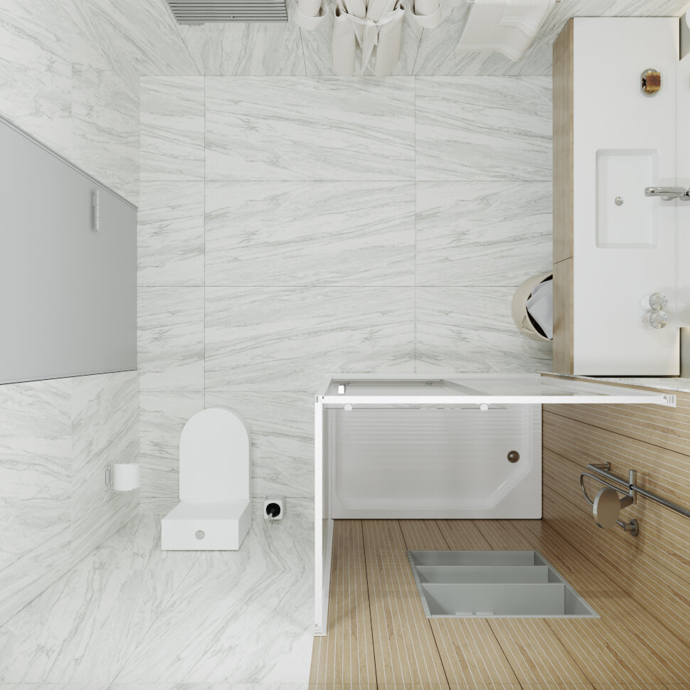 Приобрести triton душевое ограждение фьюжн 100x80 см, белое/узор полосы щ0000045120