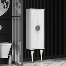 Opadiris Пенал Ибица 45х115 см, напольный, белый/ хром
