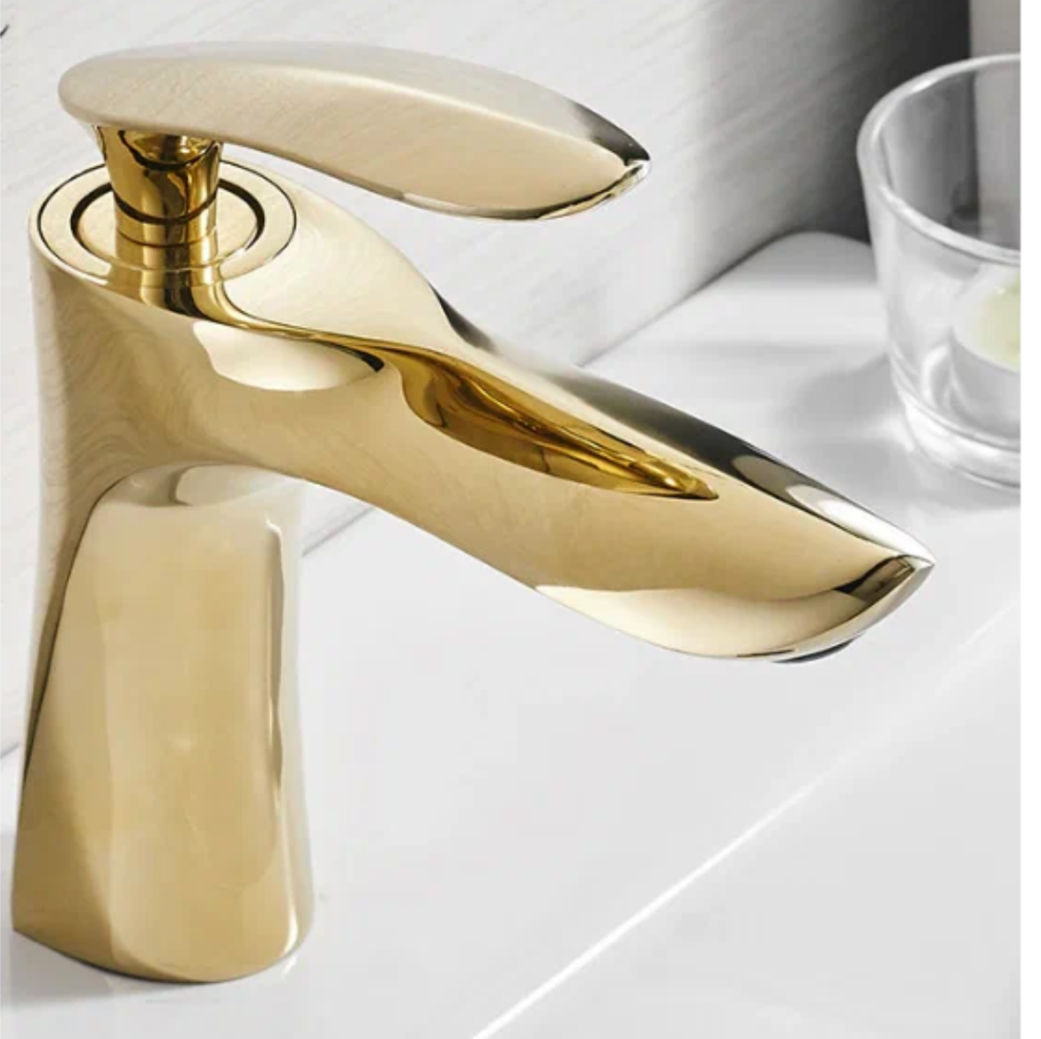 Приобрести grocenberg смеситель для раковины, золото gb2001go