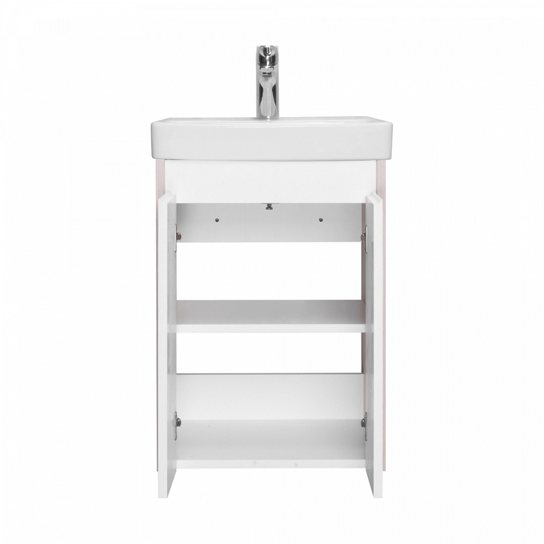 Приобрести акватон тумба c раковиной сканди 45 doors универсальная, белый/дуб верона