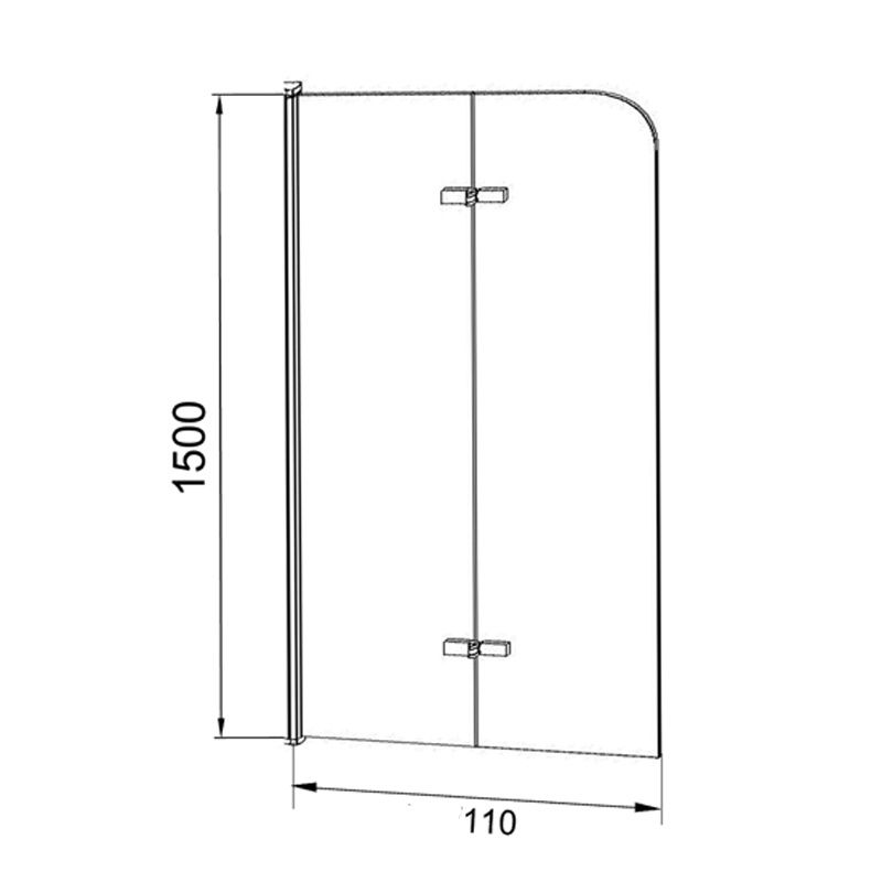 Приобрести grossman шторка для ванны 110х150 см, хром/прозрачное gr-106110
