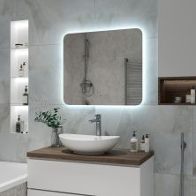 Continent Зеркало с подсветкой Burzhe 100х100 см, бесконтактный включатель, белое