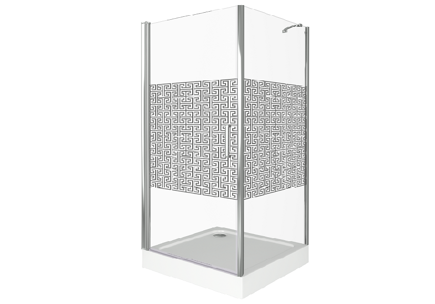 Приобрести ограждение душевое bas fantasy cr-80-f-ch 80х80 см (узор)
