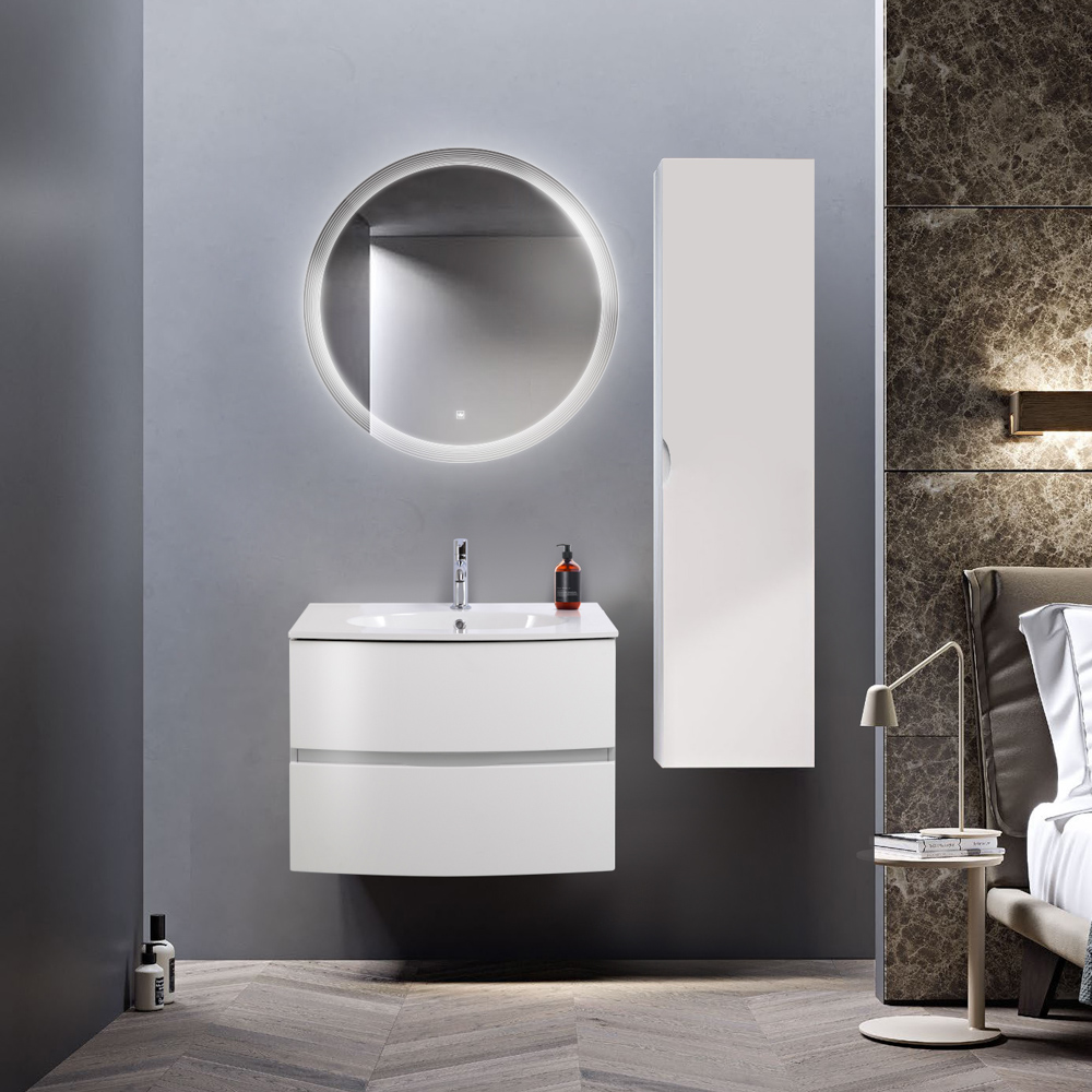 Приобрести cezares тумба подвесная с раковиной elettra 75 см bianco opaco, белая 55521