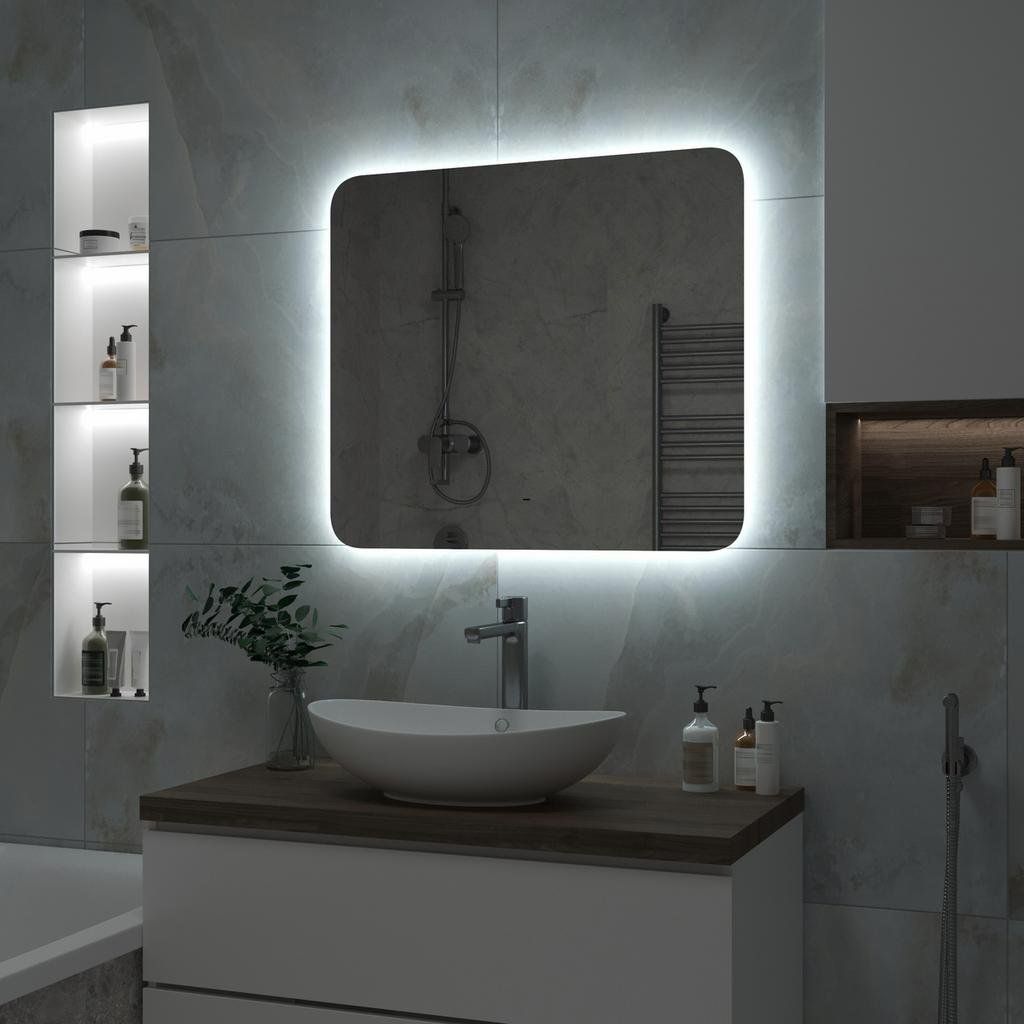 Приобрести continent зеркало с подсветкой burzhe 100х100 см, бесконтактный включатель, белое