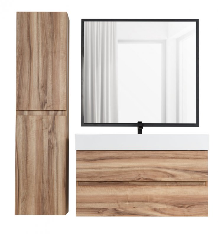 Приобрести cezares тумба подвесная с раковиной molveno 100х50см, дерево