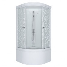 Тритон Душевая кабина Стандарт Б ДН4 Аква Мозайка 90х90 см, белая с узором Щ0000027241