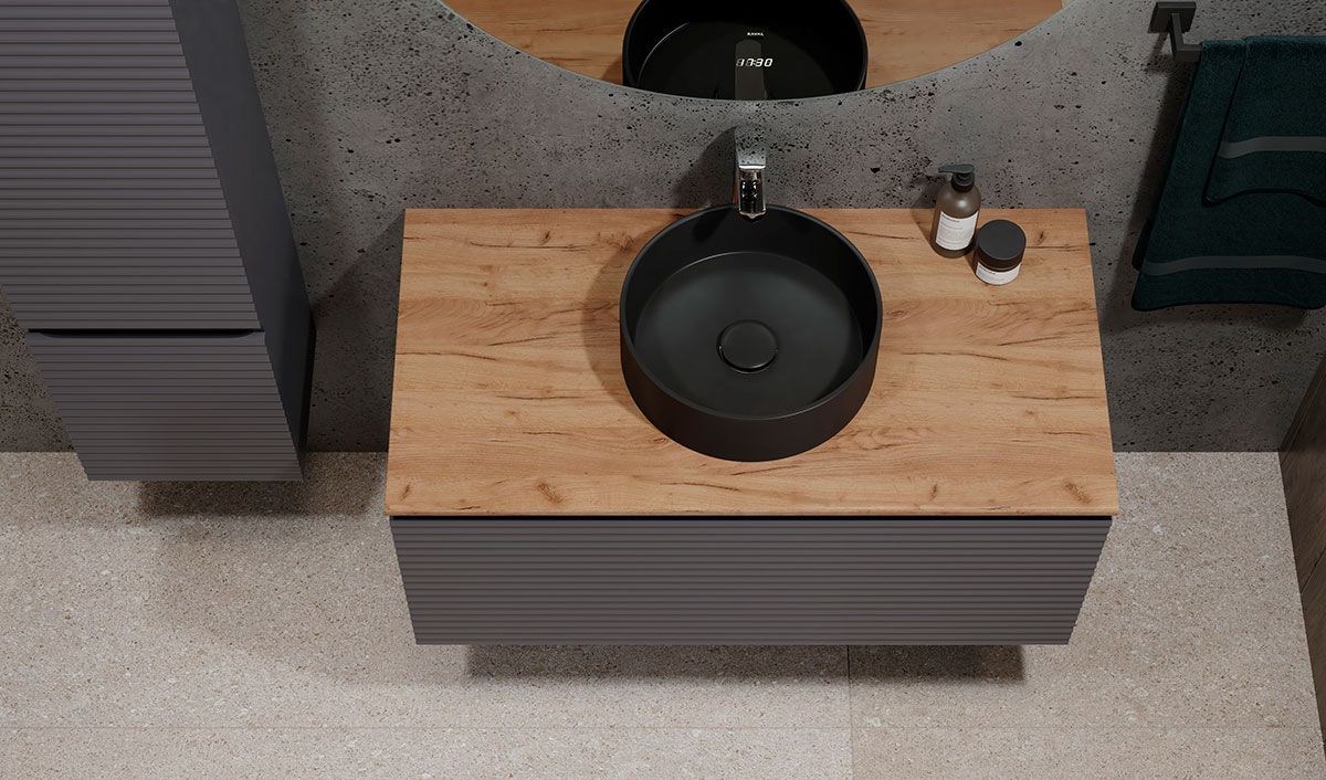 Приобрести jorno тумба подвесная cossety 100 см со столешницей, антрацит