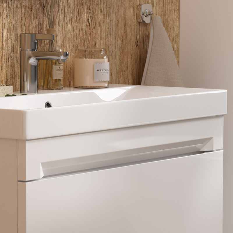 Приобрести equil тумба напольная с раковиной corner 80 см, белая tpcrnr80.2y-06