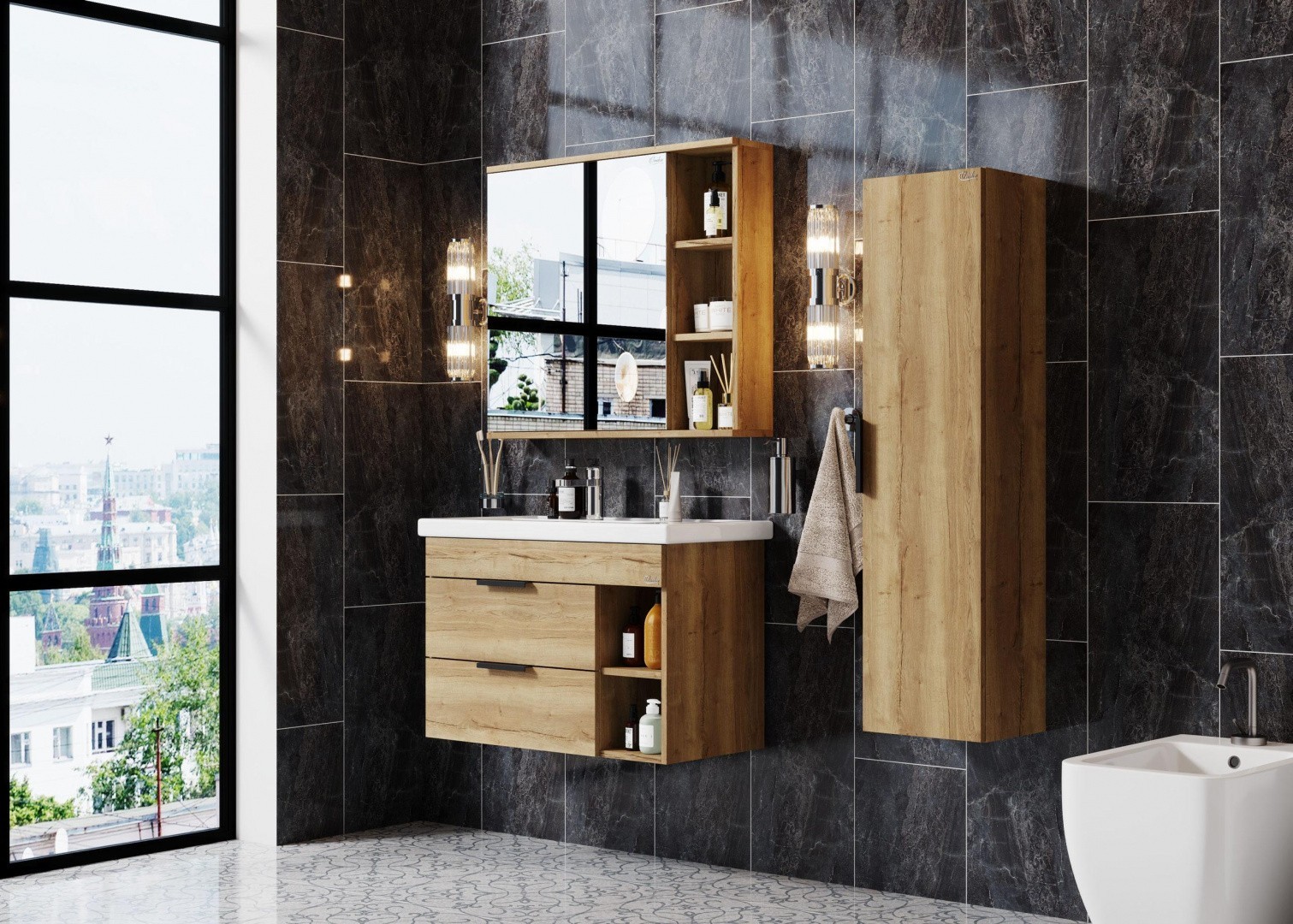 Приобрести onika зеркало шкаф легран 80х70см, 208092