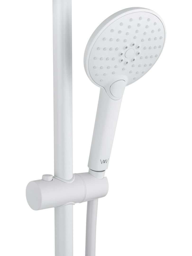 Приобрести смеситель для ванны с душевым гарнитуром wonzon & woghand alfa, белый матовый (ww-ae3205-mw)