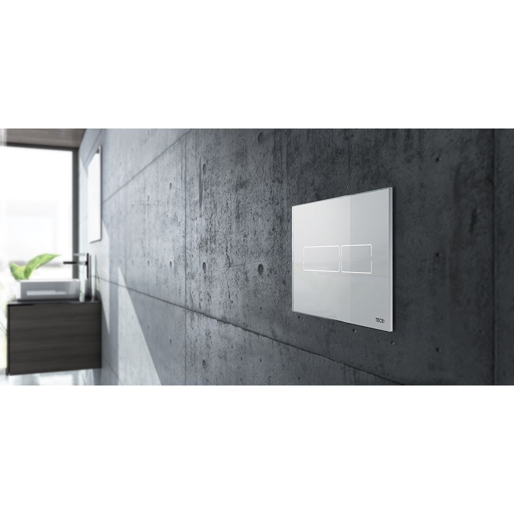 Приобрести tece кнопка смыва lux mini для инсталляции, сенсорная, стекло, белая глянцевая 9240960