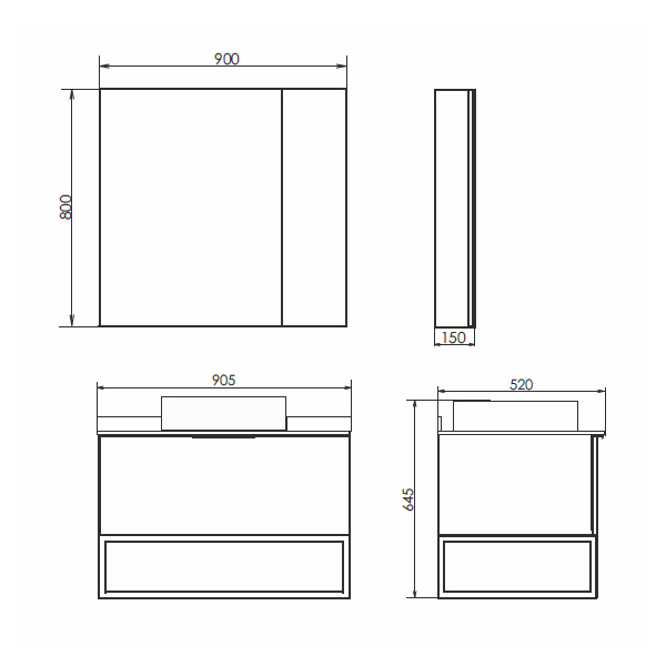 Приобрести сomforty зеркало-шкаф порто-90, дуб темно-коричневый