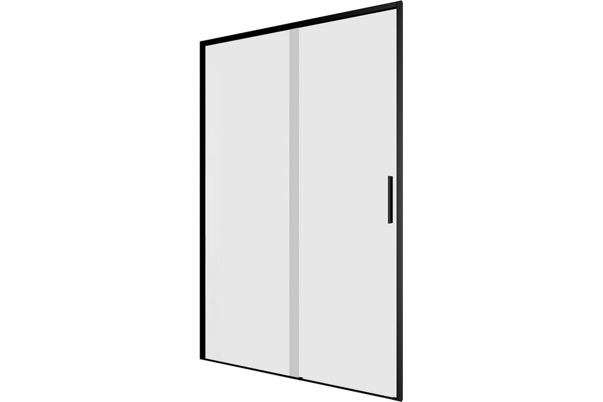 Приобрести aquanet душевая дверь pleasure evo 120 ae65-n120-bt профиль черный, прозрачное стекло