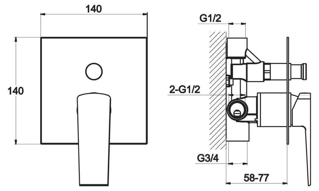 Приобрести belbagno смеситель для душа arlie , встраиваемый, хром arl-basm-crm
