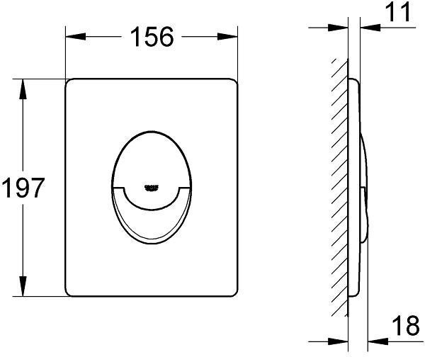 Приобрести grohe клавиша смыва skate air, белый альпин 38505sh0