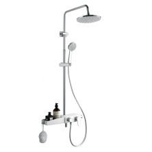 Душевая система Azario с поворотным изливом, хром/белый