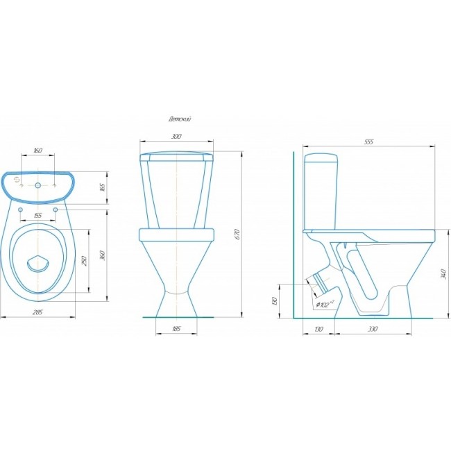 Приобрести rosa унитаз напольный детский, антивсплеск, белый, сиденье полипропилен 36143