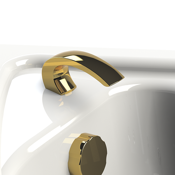 Приобрести радомир излив для ванны линкольн - малый, gold