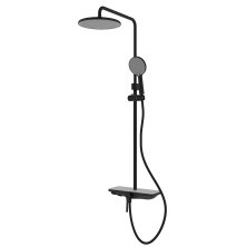 Душевая система Azario Ginkgo с верхним и ручным душем, керамический картридж, черный