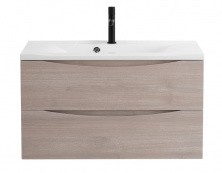 Тумба подвесная с раковиной BelBagno MARINO-1000-2C-SO-RG-P 100 см, Rovere Grigio