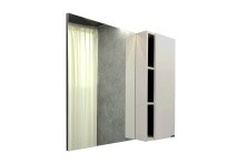 Сomforty Зеркало-шкаф "Милан-90" белый глянец