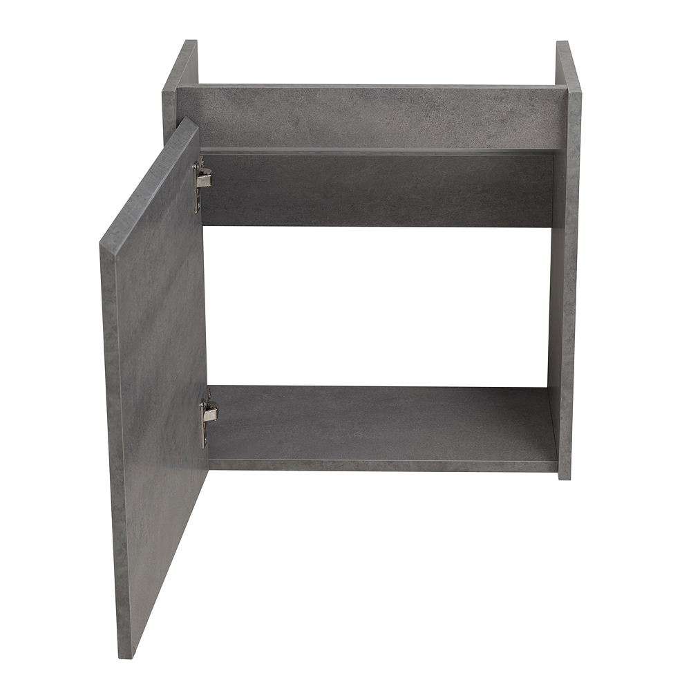 Приобрести belbagno тумба с раковиной kraft mini 50 см, подвесная cemento grigio левосторонняя, белая раковина