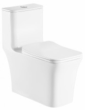 Azario Напольный унитаз-компакт Gressa, безободковый, c крышкой дюропласт. с микролифтом AZ-1111-G