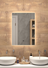 Continent Зеркало с подсветкой Trezhe 50х70 см, белое