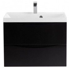Тумба подвесная с раковиной BelBagno MARINO-700-2C-SO-NL-P 70 см, Nero Lucido
