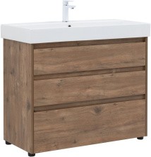 Aquanet Тумба с раковиной Nova Lite 100 см, дуб рустикальный (3 ящика)