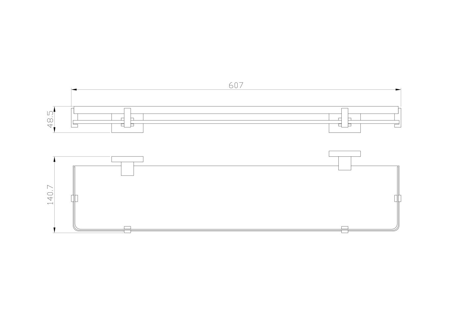 Приобрести стеклянная полка для ванной wonzon & woghand flat, хром (ww-9727)