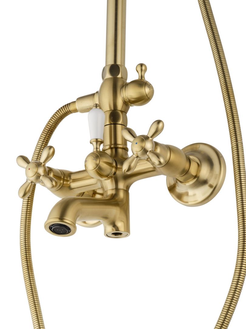 Приобрести душевая система wonzon & woghand retro, брашированное золото (ww-88739020-bg)