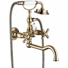 Gappo Смеситель для ванны и душа G3289-4 с длинным изливом, бронза 16657