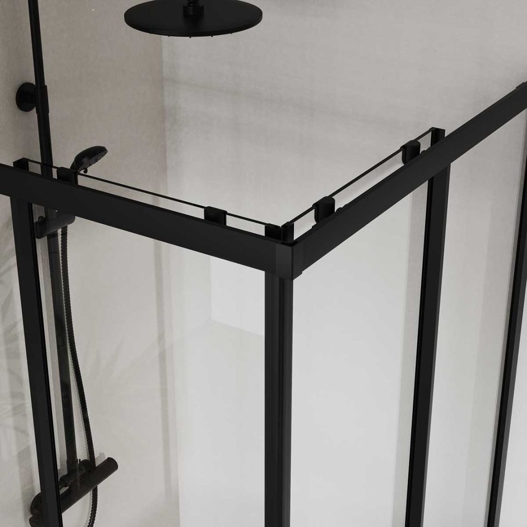 Приобрести vincea душевое ограждение city 90х100 см, прозрачное, черное, vss-5ct9010clb