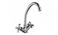 LEMARK Смеситель для кухни Flora с поворотным изливом, двухвентильный, хром LM0104C
