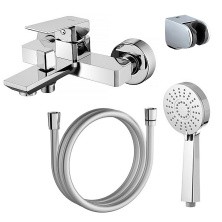 Azario Смеситель для ванны Hardcore с ручным душем, хром AZ-VKM238277C