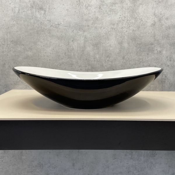 Приобрести comforty раковина 7811abw 62х34 см, черный/белый