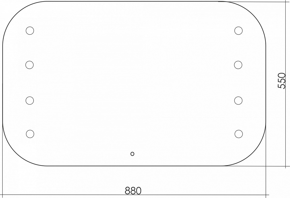 Приобрести azario зеркало tony 800*550 (сенсорный выключатель, смена цвета, 8 ламп в комплекте)