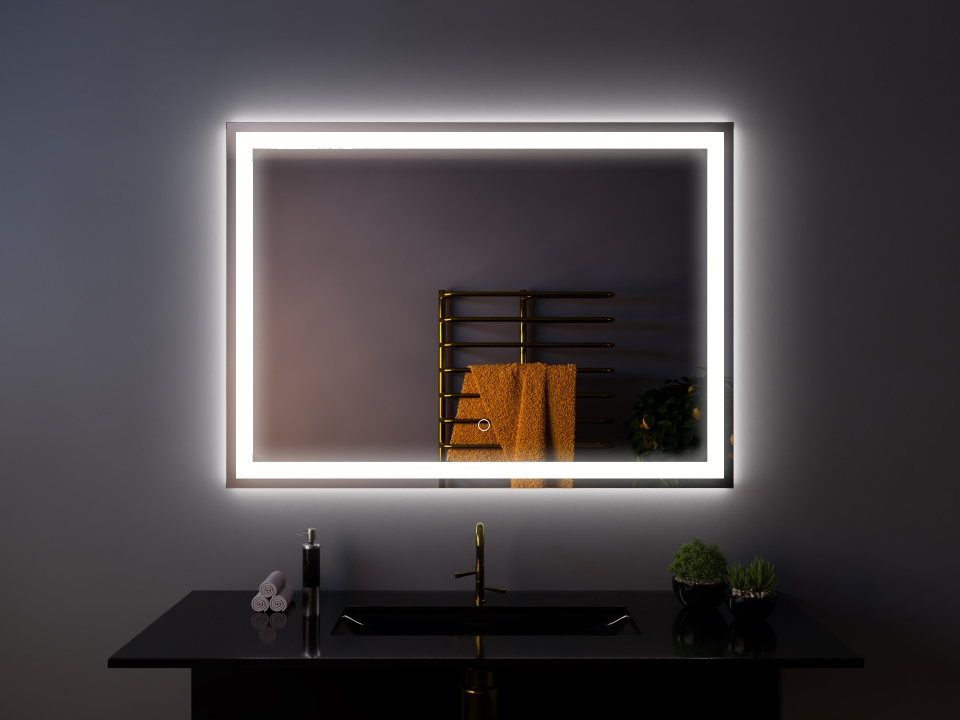 Приобрести loranto зеркало стиль 100х80 см, с сенсором на подложке (cs00058276)