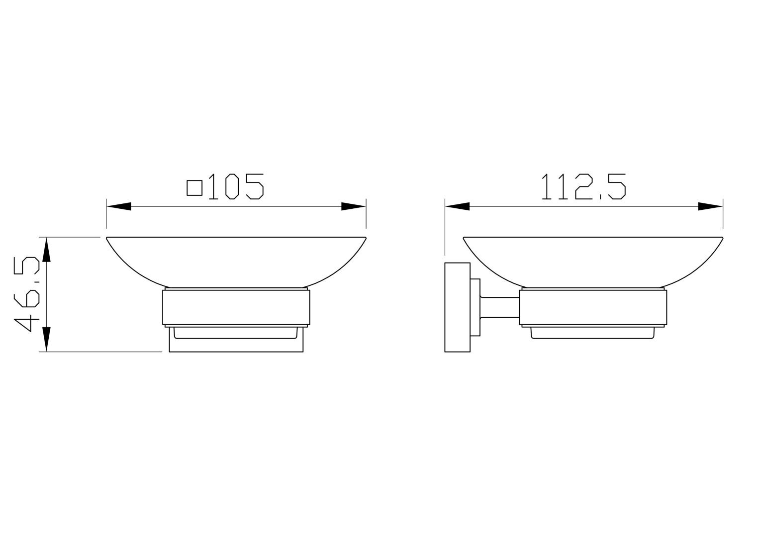 Приобрести мыльница с держателем wonzon & woghand flat, хром (ww-9722)