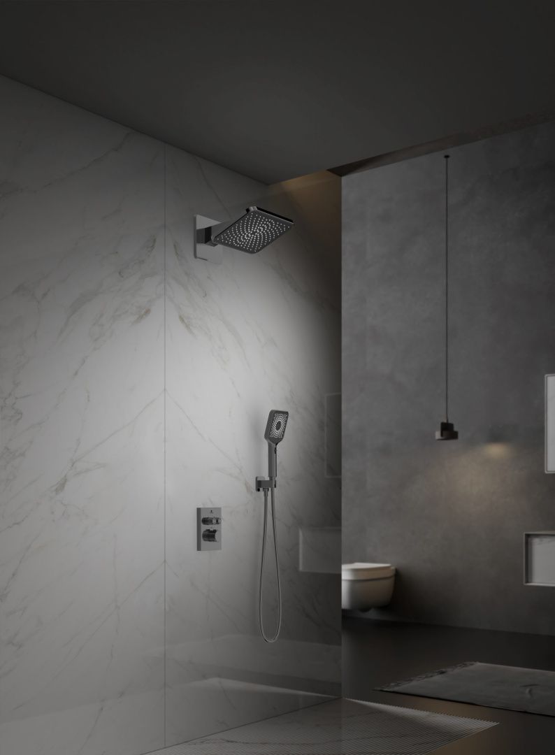 Приобрести vincea встраиваемая душевая система inspire, оружейная сталь vsfw-3i21mt4gm