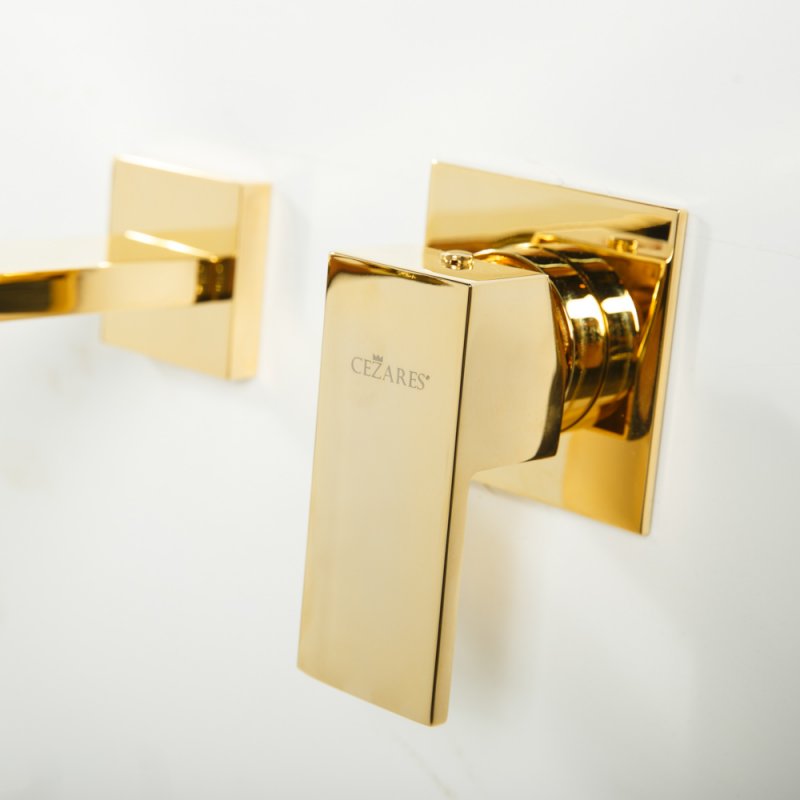 Приобрести cezares смеситель для раковины unika, скрытый монтаж, золотой unika-bli2-03/24
