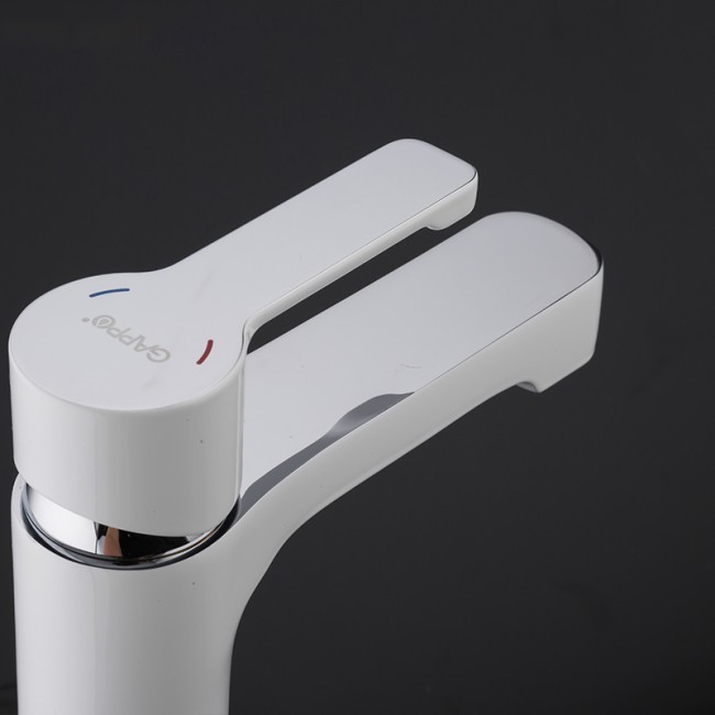 Приобрести gappo смеситель для раковины g1002-8, белый\хром 94943