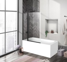 BelBagno Шторка на ванну 100 см UNO-V-11-100/150-C-NERO