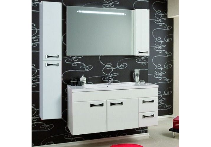 Приобрести зеркало шкаф акватон диор 120 см, правое, цвет белый