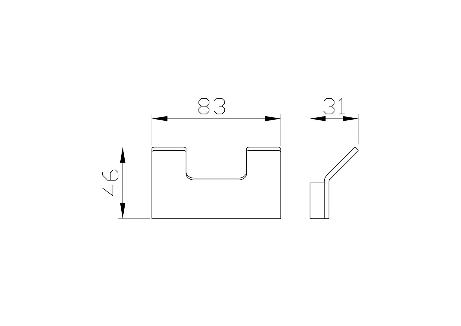 Приобрести двойной крючок для ванной wonzon & woghand lotte, темный графит (ww-8325-bgm)