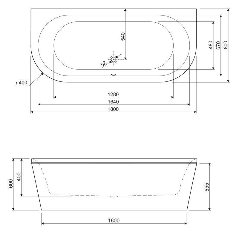 Приобрести cezares акриловая ванна metauro wall 180x80см, пристенная metauro-wall-180-80-40-w37