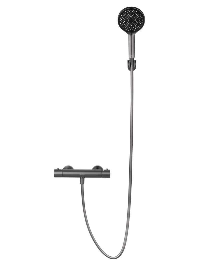 Приобрести смеситель для душа с термостатом wonzon & woghand inn 3, темный графит (ww-b2065-a-bgg)