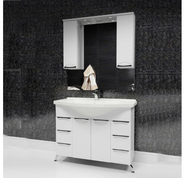 Приобрести mirsant mirsant зеркало шкаф камилла 100х100 см, с подсветкой, белый, левый ут000004937